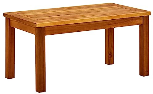 Refined Akazienholz Massiv Gartentisch Beistelltisch Balkontisch Holztisch Teetisch Terrassentisch Gartenmöbel Garten-Couchtisch 70x40x36 cm Massivholz Akazie