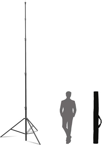 20Ft Heavy Duty Light Stand Tripod,Cisian 6M Sky High Tripod Tall Video Camera Sports Metal Photography Tripod with 1/4& 3/8 Screw Adapter for Most DSLR Camera
