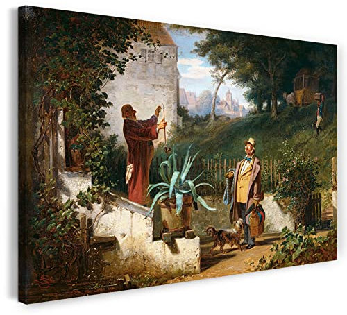 Printed Paintings Leinwand (60x40cm): Carl Spitzweg - Jugendfreunde