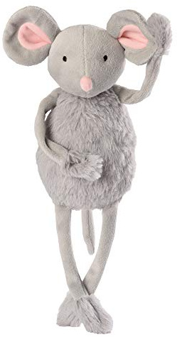 Pioupiou et Merveilles - Les Doux Bidous - Doudou Souris Lumineux et Musical - Elle s'illumine des 7 Couleurs de l'arc en Ciel - s'adapte en 2 Positions - 16276