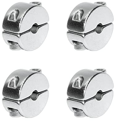 Stoppklemme (teilbar) aus Edelstahl V4A - Seilklemme Drahtklemme Drahtseil Klemme Drahtseilklemme (3mm, 4 Stück)