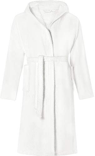 Ladeheid Herren Frottee Bademantel aus 100% Baumwolle LA40-192 (Weiß-1, S)