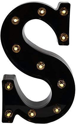 Black & White LED leuchten Zeichen 2xAA batteriebetriebene Brief Festzelt für Hochzeit Geburtstag Party Weihnachten Lampe Nachtlicht