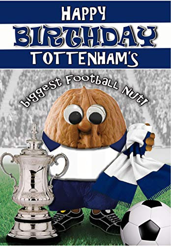 Tottenham Birthday Card - Football Nut - Optional PERSONALISED XL BADGE/QUALITY WRAP - POSTED SAME DAY - FULL COLOUR INSIDE