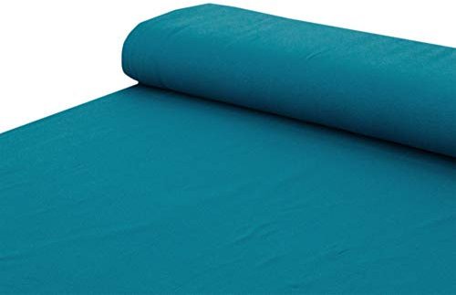 Baumwoll - Jersey Stoff einfarbig dunkel petrol - Meterware ab 25 cm x 160 cm - Stoff zum Nähen