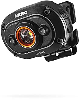 NEBO MYCRO Head Torch - Rechargeable Headlamp & Cap Light for Runners - Headlight with Strap for Outdoor Activities, Running & Sports, Water Resistant - 400 Lumen