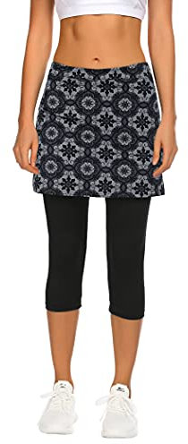 Balancora Hosenrock Damen Kurz Damen Lauf Skort/Laufhose Hockey Rock Engen Capris Gym Yoga Pants