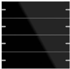GIRA Wippenset 4fach für TS4 502405 Tastsensor 4, Glas Schwarz