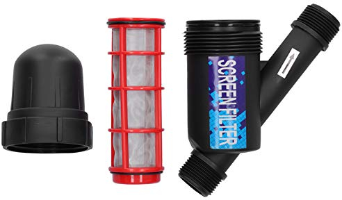 Filtro Irrigazione Buachois, Kit di Irrigazione a Goccia, Filtro a Rete da 1 Pollice, Plastica e Acciaio Inossidabile, Sistema di Filtraggio Integrato, Stile Gocciolamento