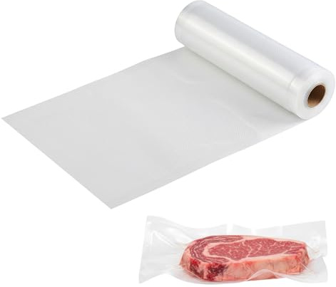 Vakuumbeutel Für Lebensmittel, Vakuumierbeutel-Rollen Zuschneidbare Folienrollen Wiederverwendbar Für Lebensmitteln Und Sous-Vide-Kochen (500 * 28cm)
