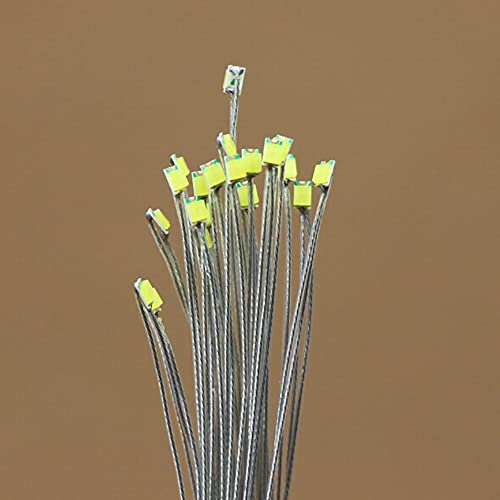 Evemodel 20 Stück SMD LED 0805 Vorgelötete Mikrolitzenleiter Modellbau Puppenhaus Diycraft Dekor (weiß)