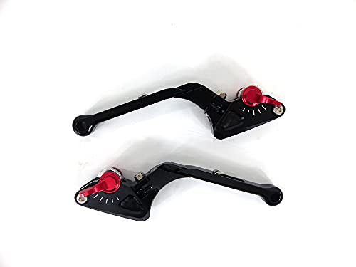 TSS Handel PROTECH Bremshebel+Kupplungshebel RACE Set schwarz/rot kompatibel mit DUCATI Multistrada V4/S/Sport 2021-2021 1A