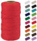Uiopa Makramee Garn 2mm x 100m, Natürliche Makrameegarn Farbig Baumwollgarn Weiches Baumwollkordel, Natur Baumwollseil für DIY Wandbehang, Hängepflanze, Geschenkverpacken, Gärtnern (Rot)