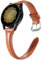 Wearlizer Armband Kompatibel mit Samsung Galaxy Watch 6/7/4/5 40mm 44mm, 20mm Leder Ersatzarmband für Watch 6 Classic/ 5 Pro/4 Classic/Active 2/3 41mm, Black/Silver