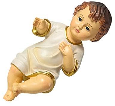 Alipis Resina Niño Jesus Figurine Natividad Estatua Coleccionable Santo Niño Jesús Escultura Ornamento de Escritorio para La Decoración de La Iglesia de La Casa 6Cm