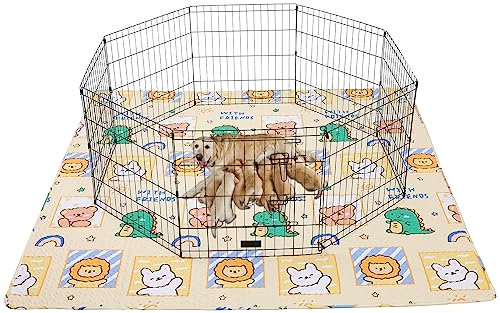 Hunde-Laufgitter-Matte, 183 x 183 cm, rutschfeste Unterseite, wiederverwendbar, großes Haustier-Urin-Pad, auslaufsichere Haustiermatte für Hundebett, super saugfähige Wurf-Urin-Pad