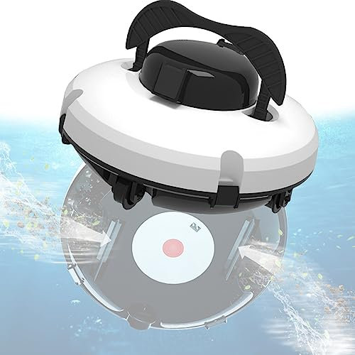 DOZPAL Kit de Nettoyage Automatique de Piscine Robot Nettoyeur de Piscine sans Fil léger avec Fonction de stationnement Automatique et autonomie de 120 Minutes pour piscines enterrées