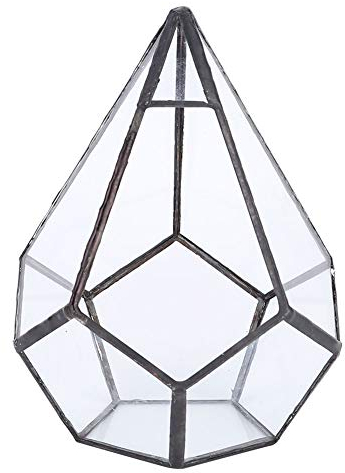 RXMORI Maceta con Forma Geométrica Elegante, Maceta de Cristal para Plantas, Decoración de Contenedores de Plantas Suculentas