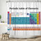 ASDCXZ Tenda da doccia con tavolo periodico, 180 x 240 cm, in tessuto impermeabile, moderna, semplice, colorata, tavola periodica, bianca, per esterni, lavabile, in poliestere, tenda da bagno con 12