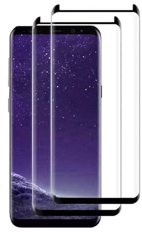 [2 Stück] Panzer Schutz Glas Für Samsung Galaxy S8 Verbundglas Display 3D Volle Bedeckung Runde Kante Displayschutz Anti-Blasen Anti-Kratzen