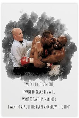ZOLULA Mike Tyson Boxlegende Poster auf Leinwand, Wandkunst, Dekor, Bild, Gemälde für Wohnzimmer, Schlafzimmer, Dekoration, ungerahmt, 30 x 45 cm