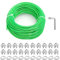 hannger Cuerda de alambre de 3/16 pulgadas, cable de acero recubierto de PVC de 100 pies, cable de metal ideal para soporte de plantas trepadoras, patio, jardín, decoración para exteriores, línea de