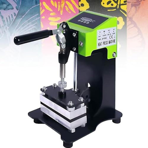 Oiyekntd Máquina de Prensa de Calor de rosenta eficiente 6 * 12 cm, 600W Estampado en Caliente Machaca de extracción de Prensa Caliente Rosin hogar, con Panel de Control Digital LCD