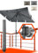 4smile Sonnenschirm Balkon SunnyShade, 3-in-1 SET, Anthrazit - UPF 50+ Sonnenschirm rechteckig 200 x 125 cm + Sonnenschirmhalter Balkongeländer + Sonnenschirmhülle - Sonnenschutz Balkon