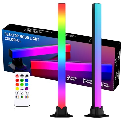 MIWATT 42CM Musik Sync RGB LED Light Bar USB Ambient Lighting mit Fernbedienung, 8 dynamische Modi, Farbwechsel Hintergrundbeleuchtung für Gaming, TV, PC Monitor, Schreibtisch