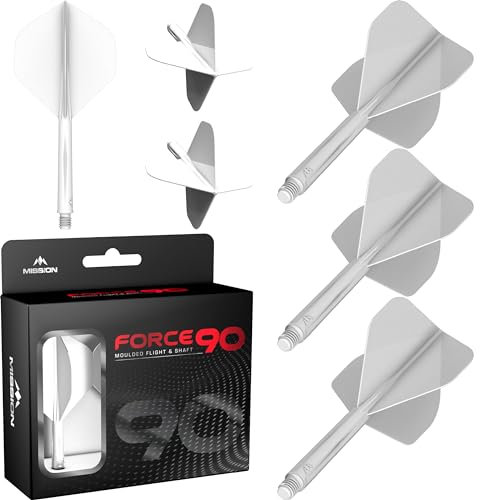 Mission Force 90 White NO2 - Dart Flights Medium