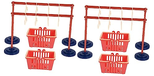 UPKOCH 4 Sätze Puppenaufhänger Kleiderständer für Puppenhaus puppenkleid kleiderorganisator puppenkleiderbügel Puppen kleiderbügel Kleiderständer für Puppen mit Kleiderbügeln Spielzeug