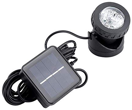 TOPINCN Solar-Teichstrahler, Solar-Unterwasser-Teichlichter, 6 LED-Landschaftsstrahler, Aquarium-Licht, Gartenteich-Außenbeleuchtung, Weißes Licht, Unterwasser-U-Boot-Lampe, Flutlichter