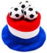 Toyland® Neuheits-Fußballfan-Zylinder mit Holland-Flagge und 3D-Fußbällen – Perfekt für Europameisterschaften/Weltmeisterschafts/Fußballpartys und Holland-Feierlichkeiten – 8 Länder Verfügbar