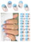 Wahrshei Nagelfolien | 20 French Schmetterling UV Gel Nagelfolie | Nagelfolie Selbstklebend | Gel Nail Stickers, Gellack Wraps für Nagel