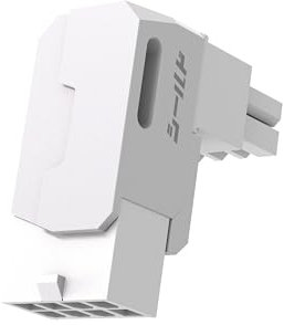 EZDIY-FAB Shield Series 8-Pin PCIe GPU Power Adapter,90-Degree Angled Connector, Aluminum Design for Graphics Cards – Reverse Type,White-1 Pack