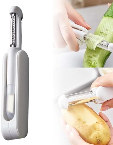 EnixwH Pelador Patatas, Pelador de Patatas Multiusos 3 en 1 de Acero Inoxidable Pelador Verduras y Frutas, Pelador de Verduras en Juliana Universal para Frutas y Verduras Papas Zanahorias