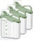 3 X Cereal Storage Containers 2 Liter each Food Containers Cereal Dispenser Pet Food Storage Container Green