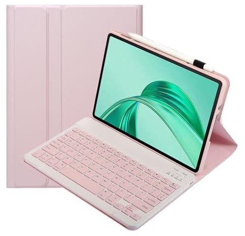 leleyo Keyboard Case for Honor Pad X8a 11 Keyboard Wireless Bluetooth Magnetic Removable QWERTY for x8a, Pink