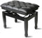 SDVantage Klavierbank aus Leder, schwarz, Klavierhocker, höhenverstellbar, Keyboardbank, Klavierbank, Hocker, verstellbare Höhe: 46-56 cm, Schwarz