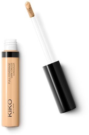 KIKO Milano Full Coverage Dark Circles Concealer 18, Correttore Liquido Per Contorno Occhi E Viso Ad Alta Coprenza, 18 Ginger