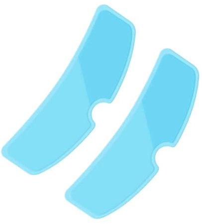RAMGLYO 2-Pack Motorradhelm Regenschutzfolie, Universal Motorradhelm Regenschutz-Sonnenblende Einsatz, Universal Sonnenblende Schutzfolie, Aufkleber (8,8 X 24,5cm) (Transparent)