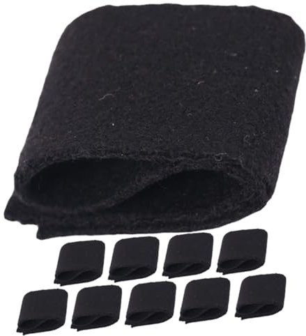 DIKACA 10st Erhu-soundpad Schalldämmung Kabel Körpertape Zur Bauchkontrolle Mikrofonarm Schleife Film Doppelt Ukulelengurte in Erwachsenengröße Tür Draht Akustisch Dämpfer Black Wolle