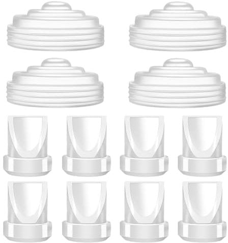 Duckbill Valves 8Pcs and 4Pcs Silicone Diaphragm Breast Pumps Accessories Compatible with Momcozy M5 Replacement M5 Pump Parts Accessories Made Not Original Momcozy Parts