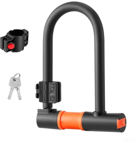 Antivol de vélo robuste en U et support de fixation pour vélo électrique, VTT (C)