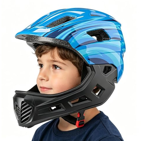 Casco Da Bici Per Bambini-Casco Integrale Da Bici Per Bambini | Çasco Ṕer B́ambini Caschi B́ike Protettivi Integrali, P̀er B́̀ambini Ragazzi Ragazze B̀̃ámbini Skateboard Pattinaggio A Rotelle Arrampi