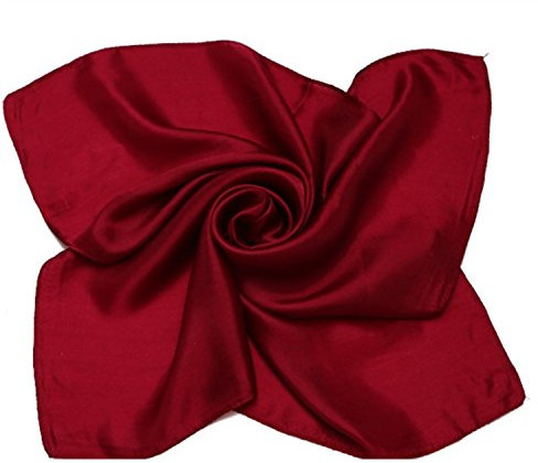 MEISHINE® 52 * 52cm Damen Elegant Seide Halstuch Seidenschal aus 100% Reiner Seide (Rotwein)