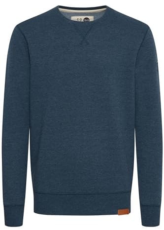Solid Trip Felpa Maglione Pullover da Uomo con Girocollo Fodera in Pile, Taglia:XL, Colore:Insignia Blue Melange (8991)