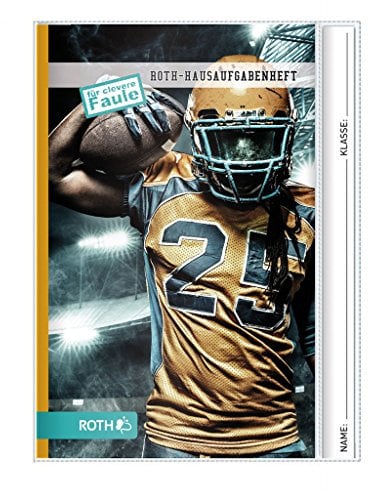 ROTH Hausaufgabenheft Teens für clevere Faule American Football A5