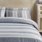 Lazzaro Stripe Double Duvet Set - Premium Microfiber Reversible Double Duvet Cover (200 x 200 cm) 3 PCs - Ultrasoft Hypoallergenic Luxury Quilt Cover Double Bedding Sets with Zipper Closure