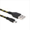 Shot Case - Cable Tresse 1m pour Samsung Galaxy J3 2016 Smartphone Android Chargeur Connecteur Micro-USB Tissu Tisse Lacet Fil Nylon Univers (Couleur Noir)